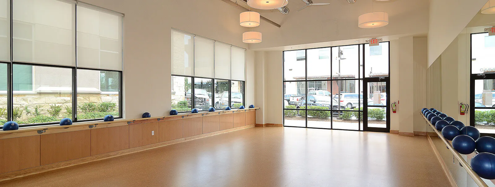 Core balls on a barre rail