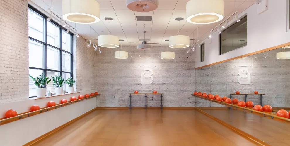 Core balls on a barre rail