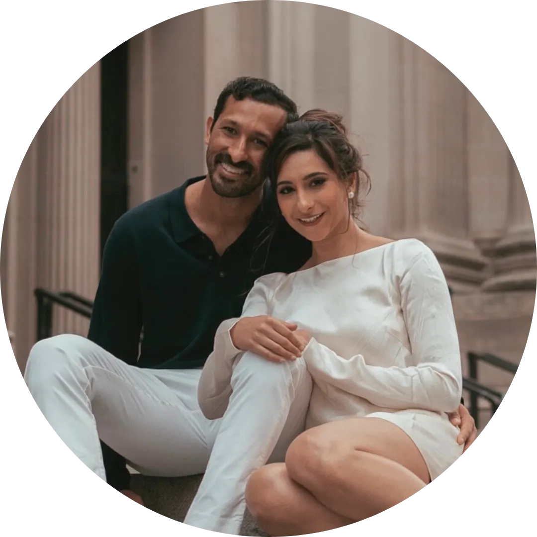 Studio owner Senya Merchant + Jibran Charania