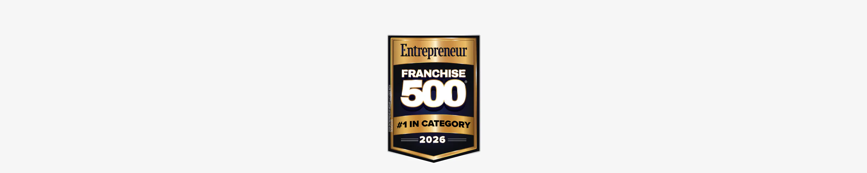 entrepreneur ranked #1 in category logo for Franchise 500 issue