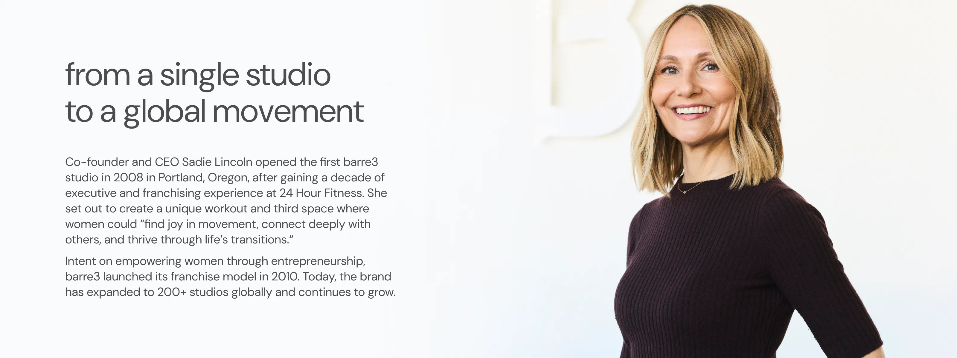 headshot of b3's co-founder and CEO, Sadie Lincoln